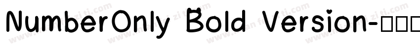 NumberOnly Bold Version字体转换